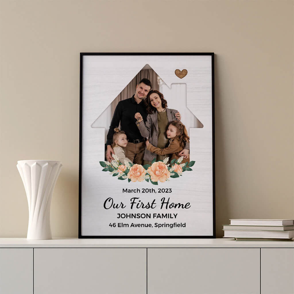 Personalized Our First Home Family Posters