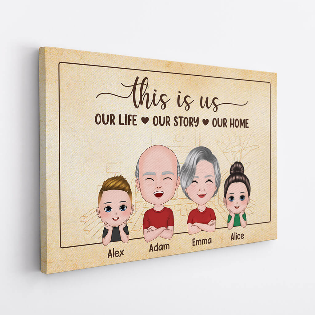 This Is Us Canvas Print - Personalized Family Gifts