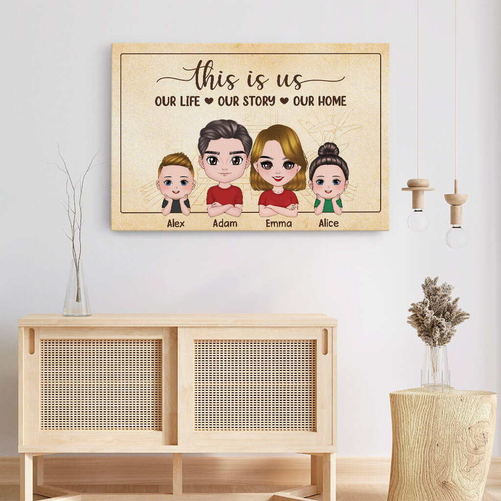 This Is Us Canvas Print - Personalized Family Gifts