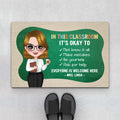 Personalized Everybody Is Welcome Here In Teacher's Classroom Doormats