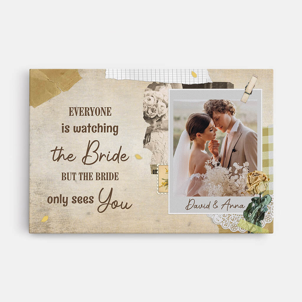 Personalized The Bride Only Sees You Canvas