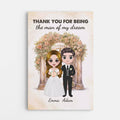 Personalized Thank You For Being The Man Of My Dream Canvas