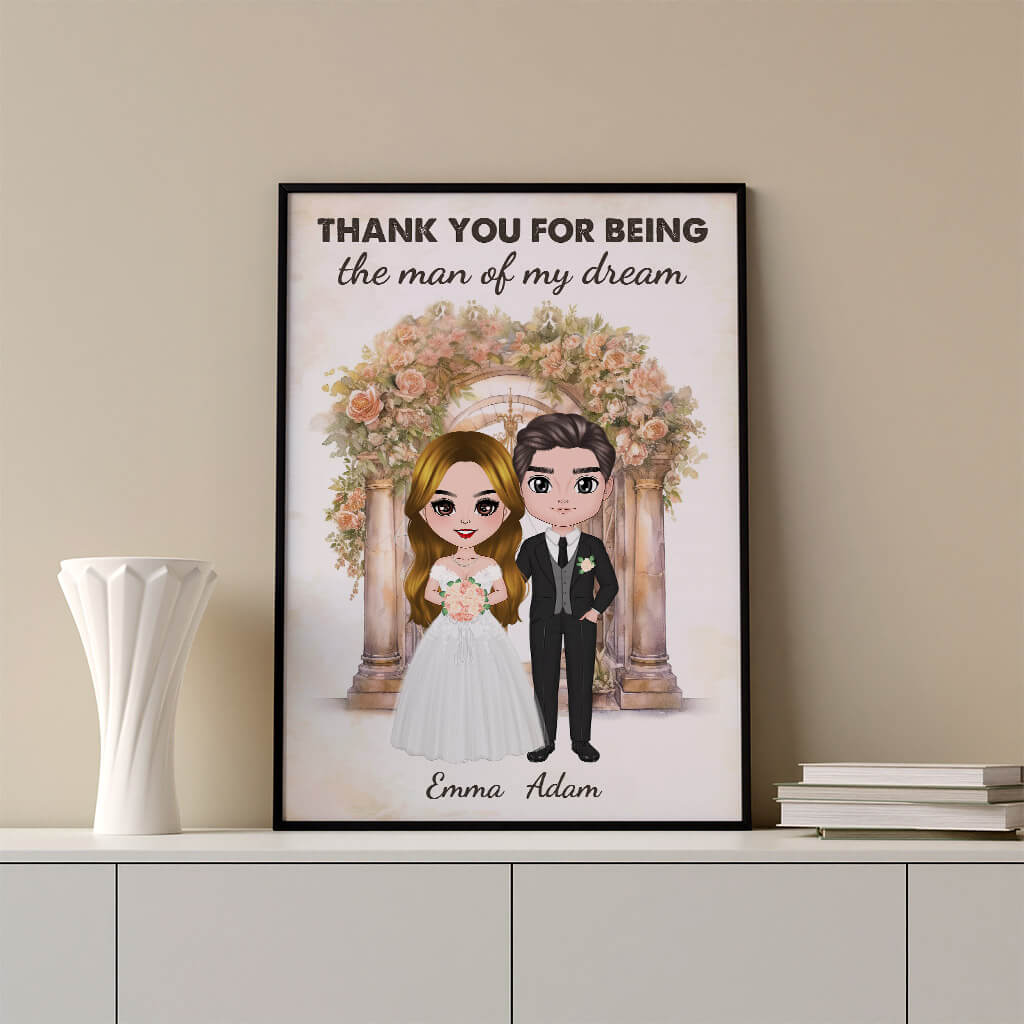 Personalized Thank You For Being The Man Of My Dream Posters