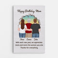 Personalized Happy Birthday Mom Canvas