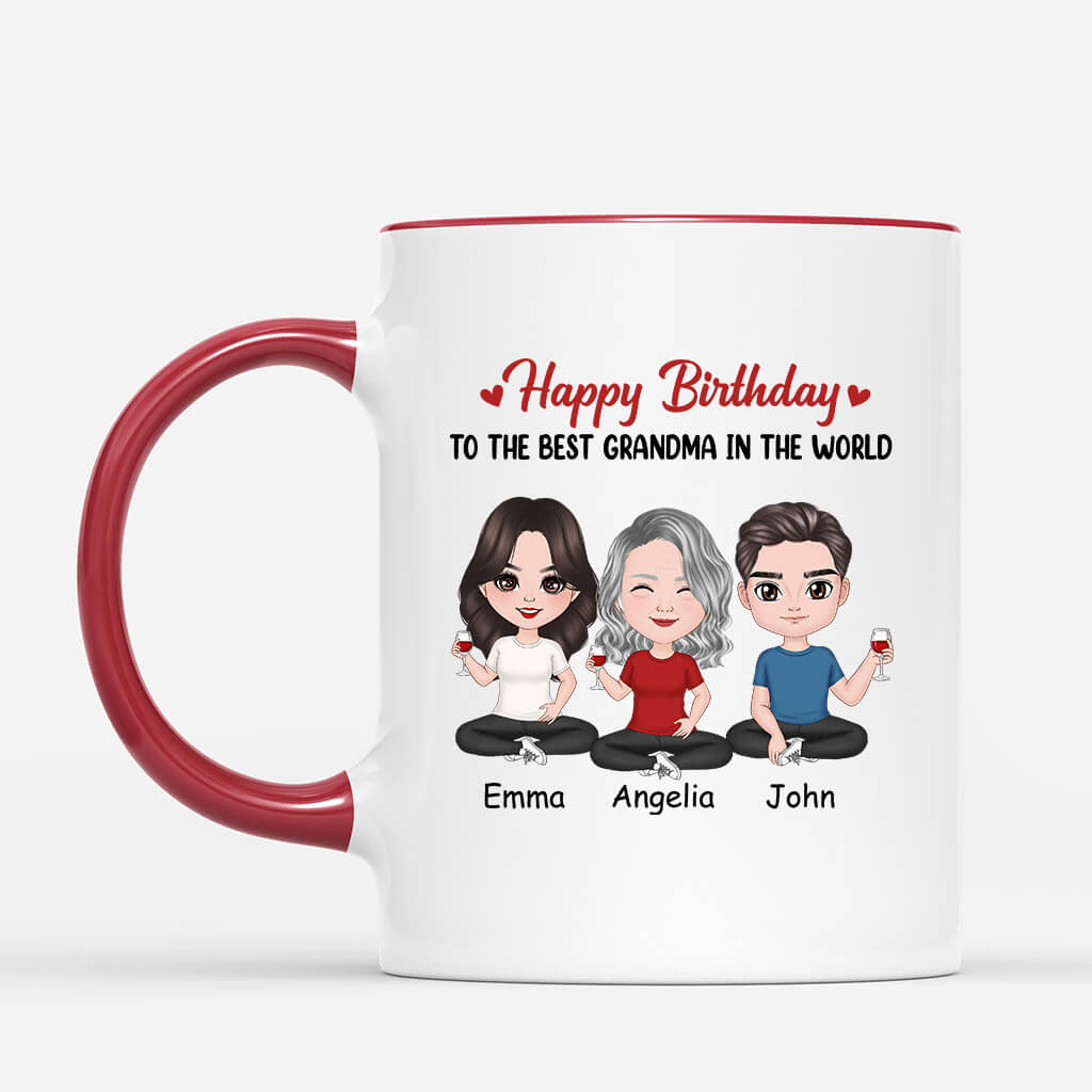 Personalized Happy Birthday To The Greatest Grandma/Mom Mug