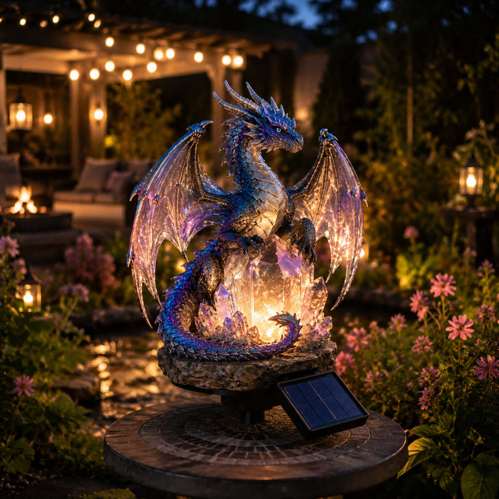 🐉 Amethyst Crystal Dragon✨️Solar Dragon Crystal Garden Light