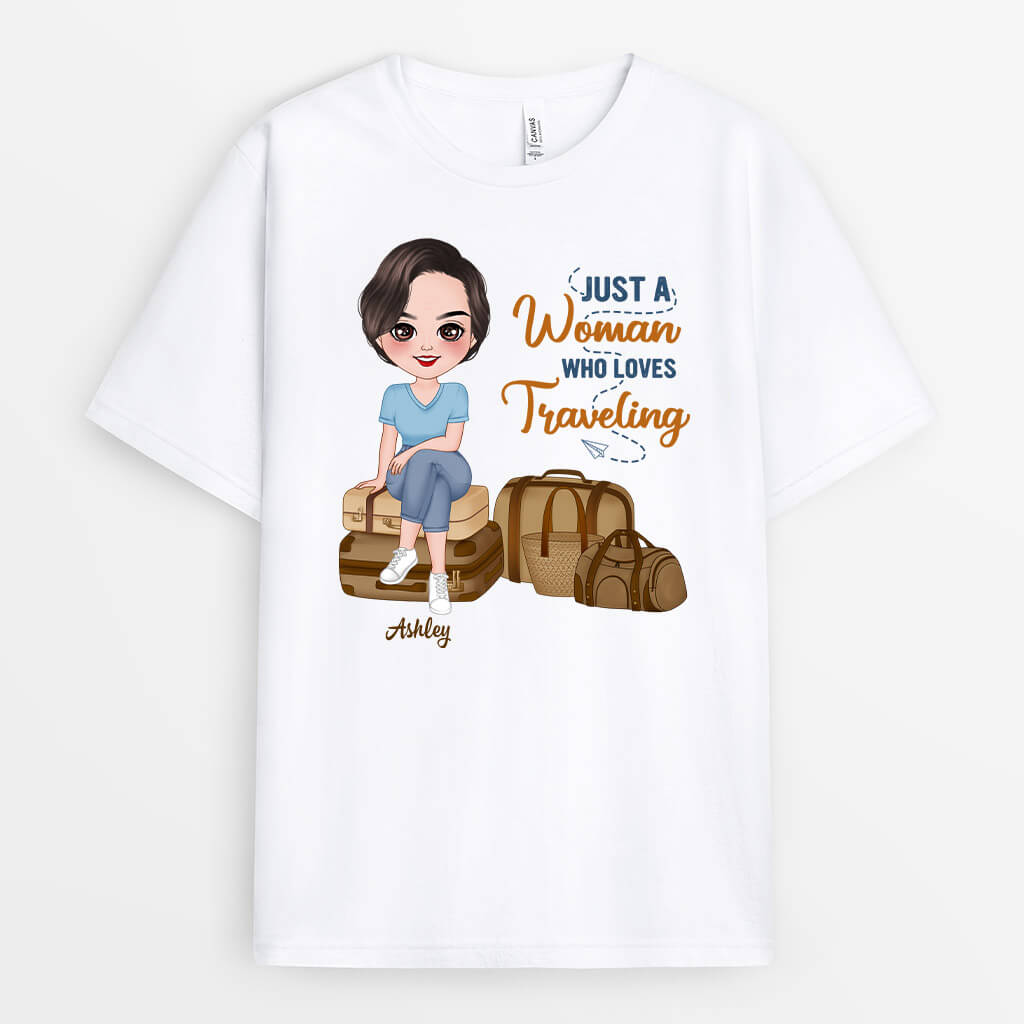 Personalized Just A Little Girl Who Love Traveling T-Shirts