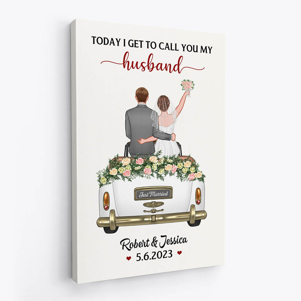 Personalized Today I Call You My Husband Canvas
