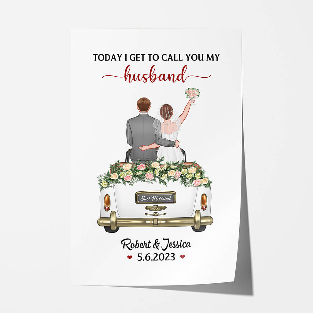 Personalized Today I Call You Husband Poster