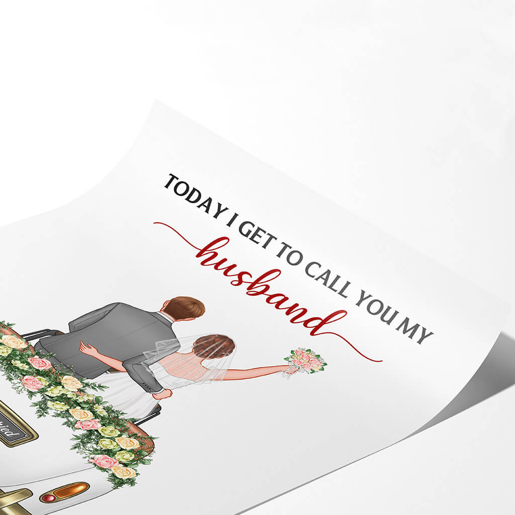 Personalized Today I Call You Husband Poster