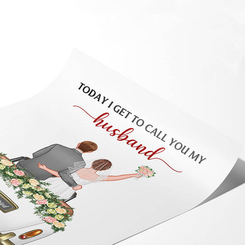 Personalized Today I Call You Husband Poster