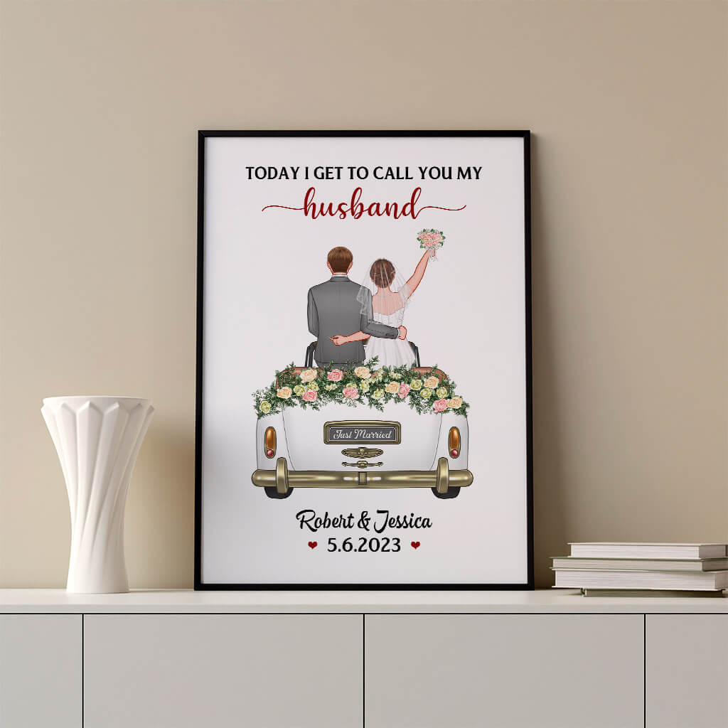 Personalized Today I Call You Husband Poster