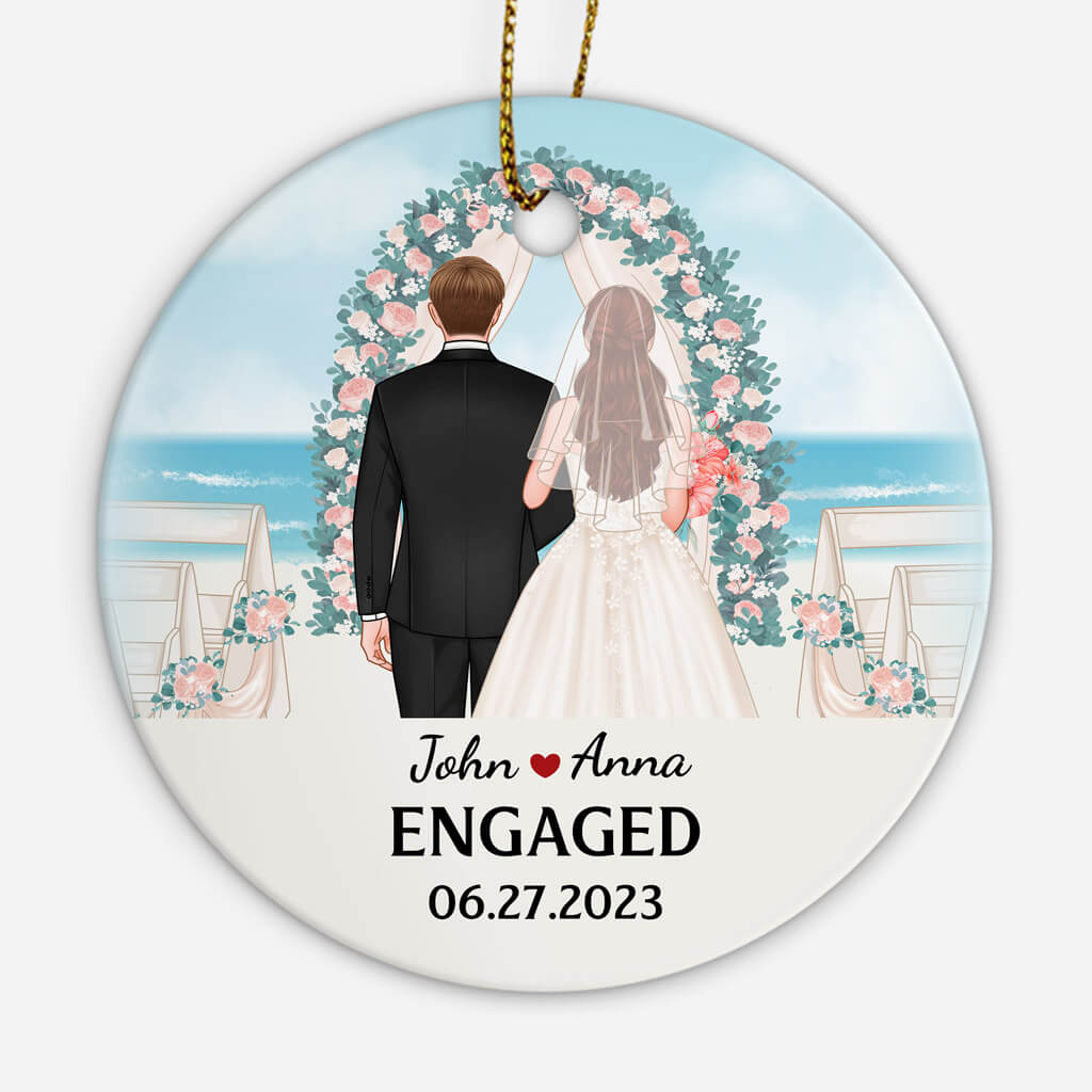 Personalized Engagement Date Ornaments