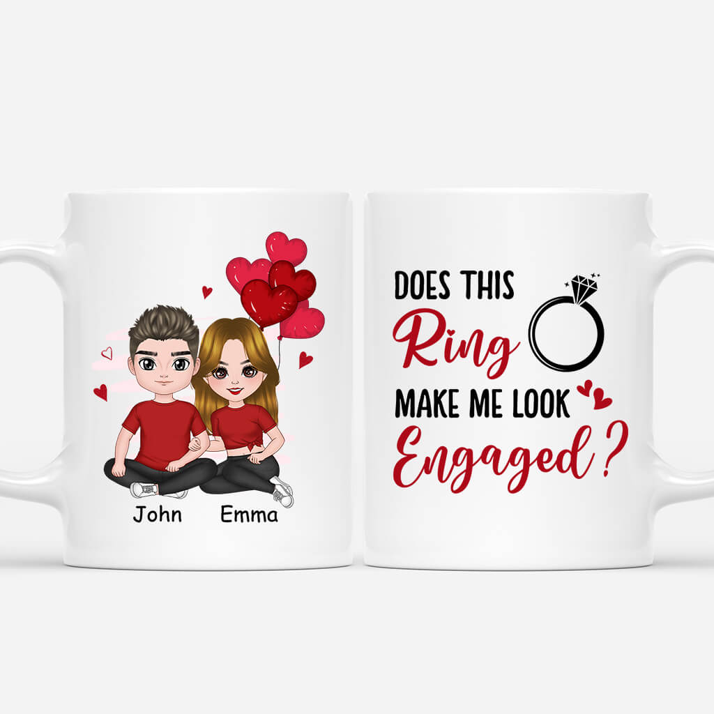 Personalized Does This Ring Make Me Look Engaged Mug