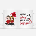 Personalized Does This Ring Make Me Look Engaged Mug
