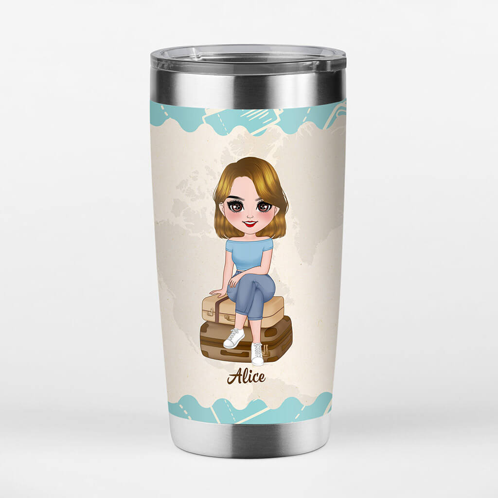Personalized Travel Is My Best Type Of Therapy Tumbler