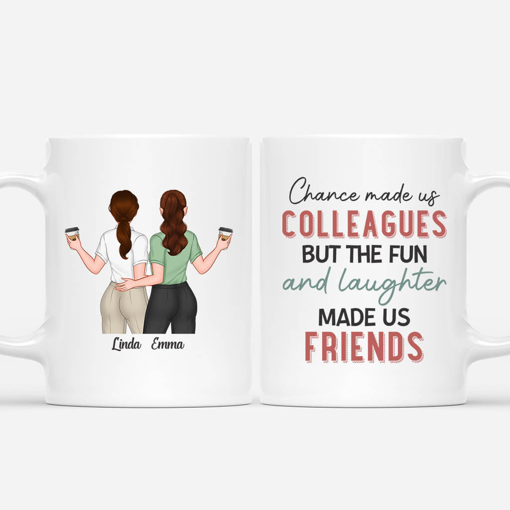Personalized Chance Made Us Colleagues Mug