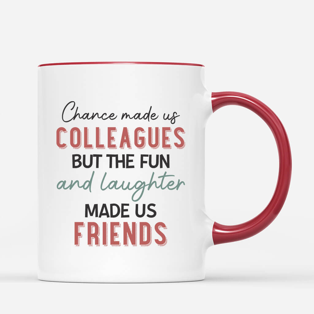 Personalized Chance Made Us Colleagues Mug
