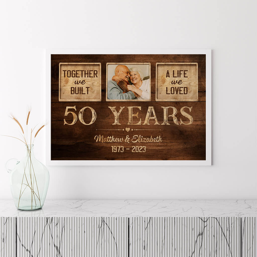 Personalized Together We Built A Life We Loved Poster