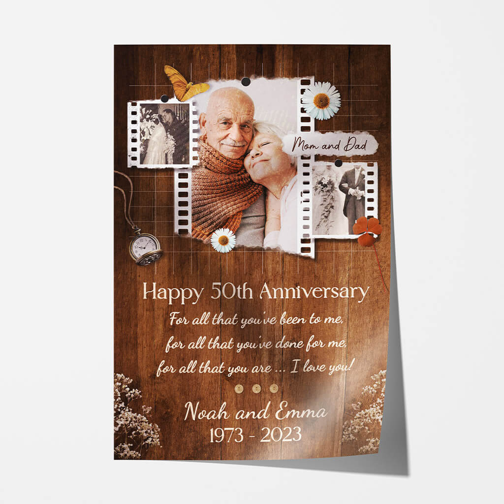 Personalized Happy Couple Anniversary Poster