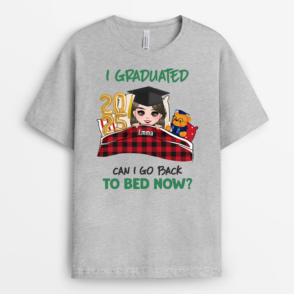 Personalized I Graduated Can I Go To Bed Now T-Shirt