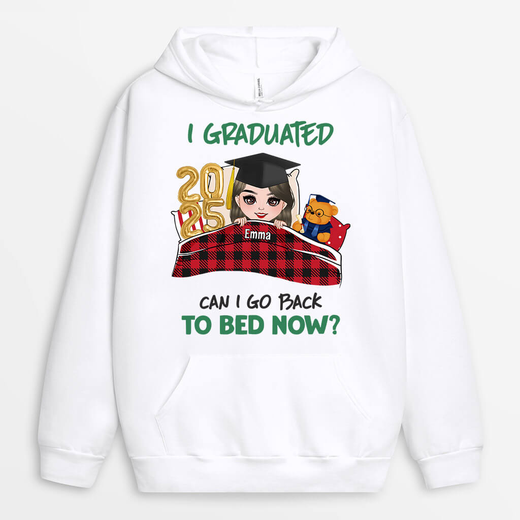 Personalized I Graduated Can I Go To Bed Now Hoodie