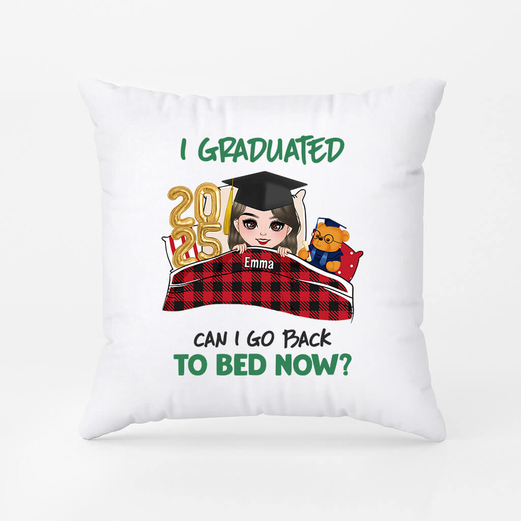 Personalized I Graduated Can I Go To Bed Now Pillow