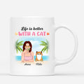 Life Is Better With A Cat - Personalized Cat Cups