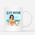 Beach Cat Mom Coffee Mug - Personalized Gifts for Cat Lovers