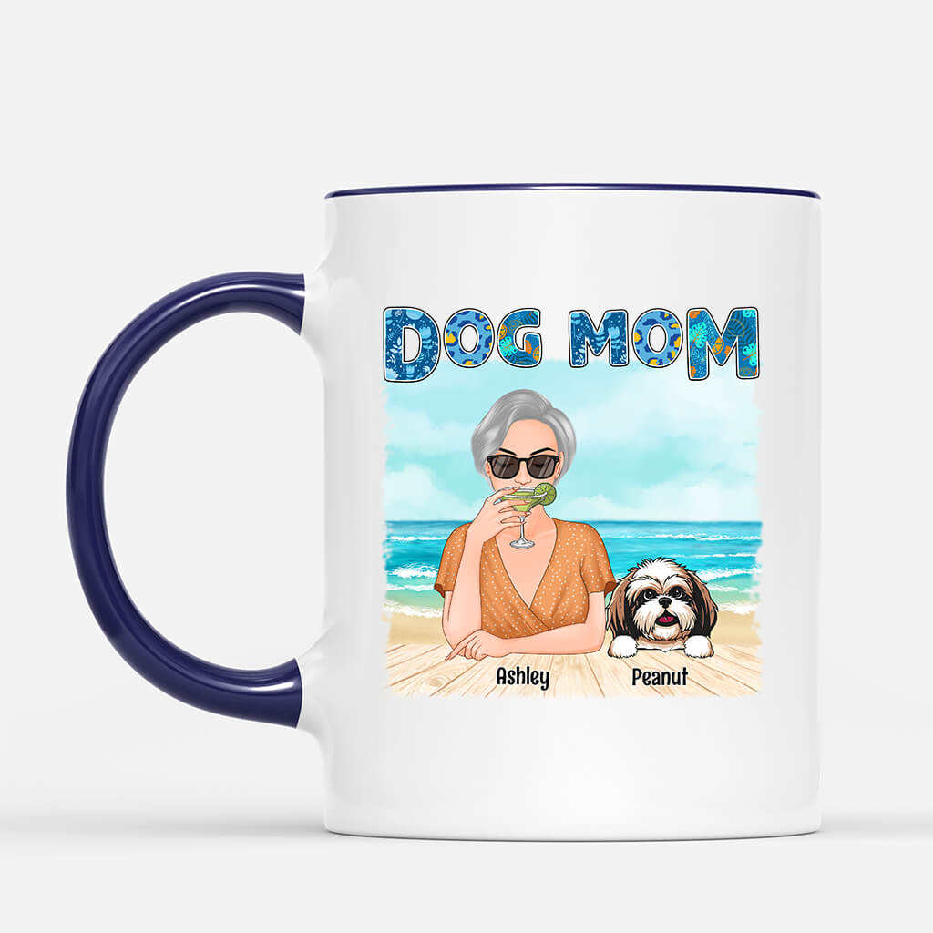 Dog Mom Mugs - Personalized Dog And Owner Mug for Female