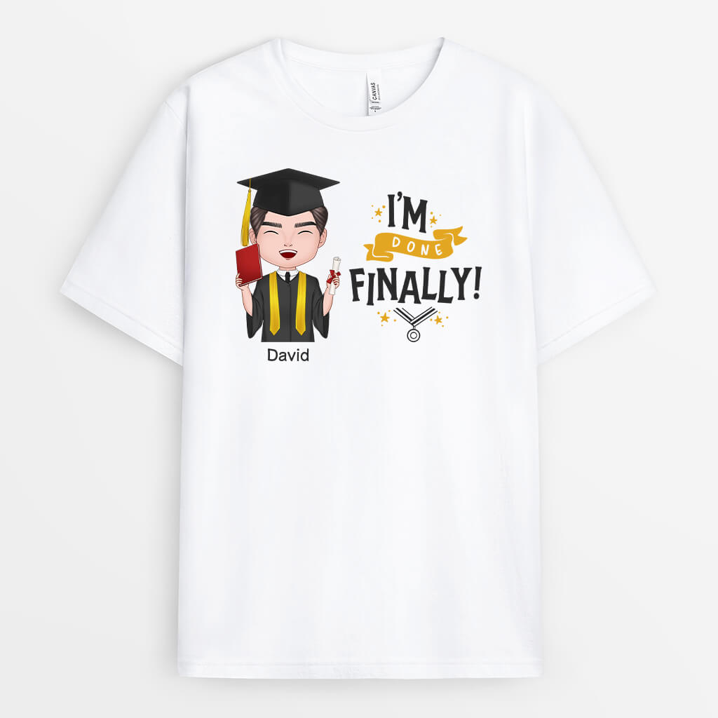 Personalized I'm Done Finally T-Shirt