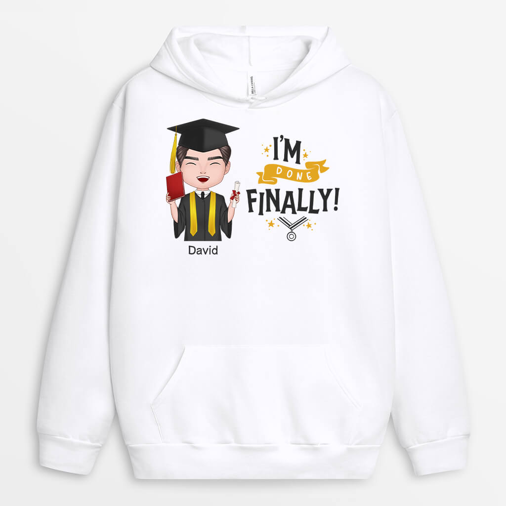 Personalized I'm Finally Graduated Hoodie