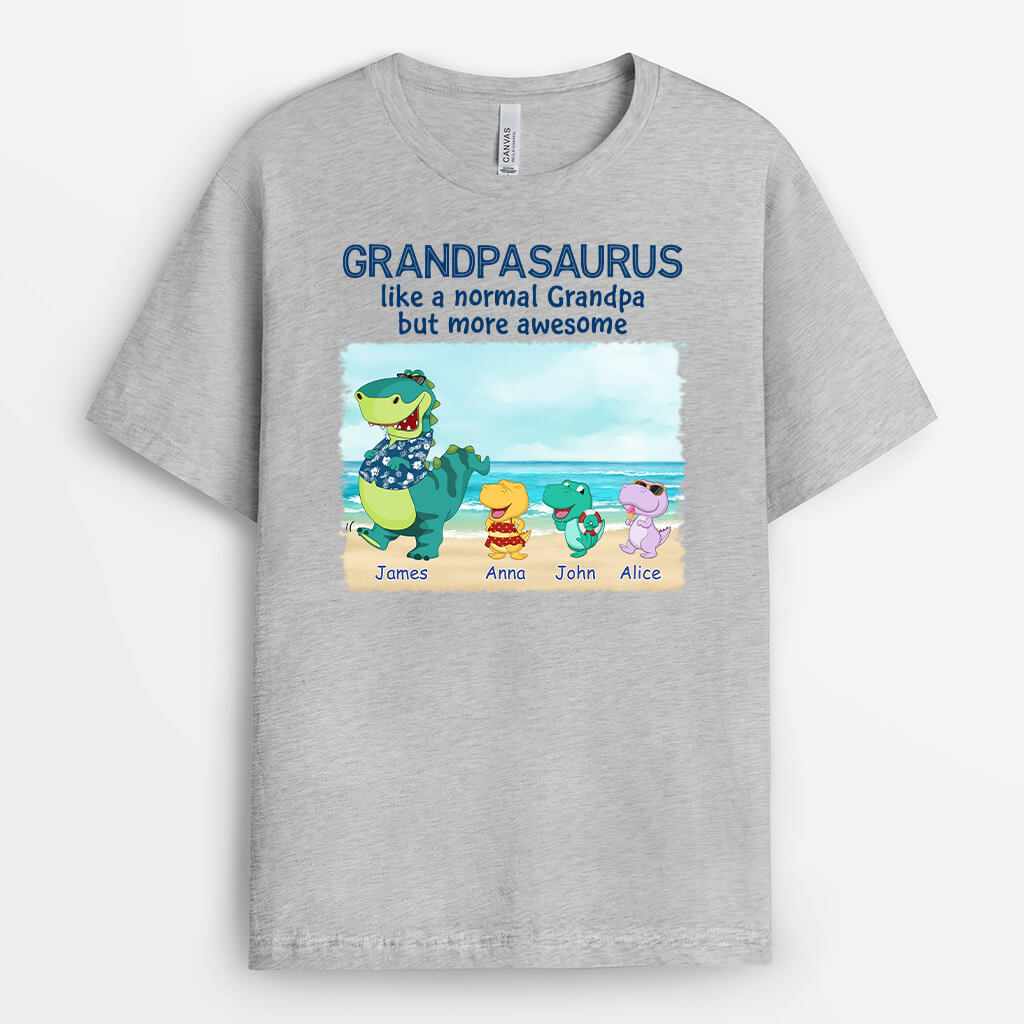 Daddysaurus Personalized T-Shirt For Dad - Customized Fathers Gifts