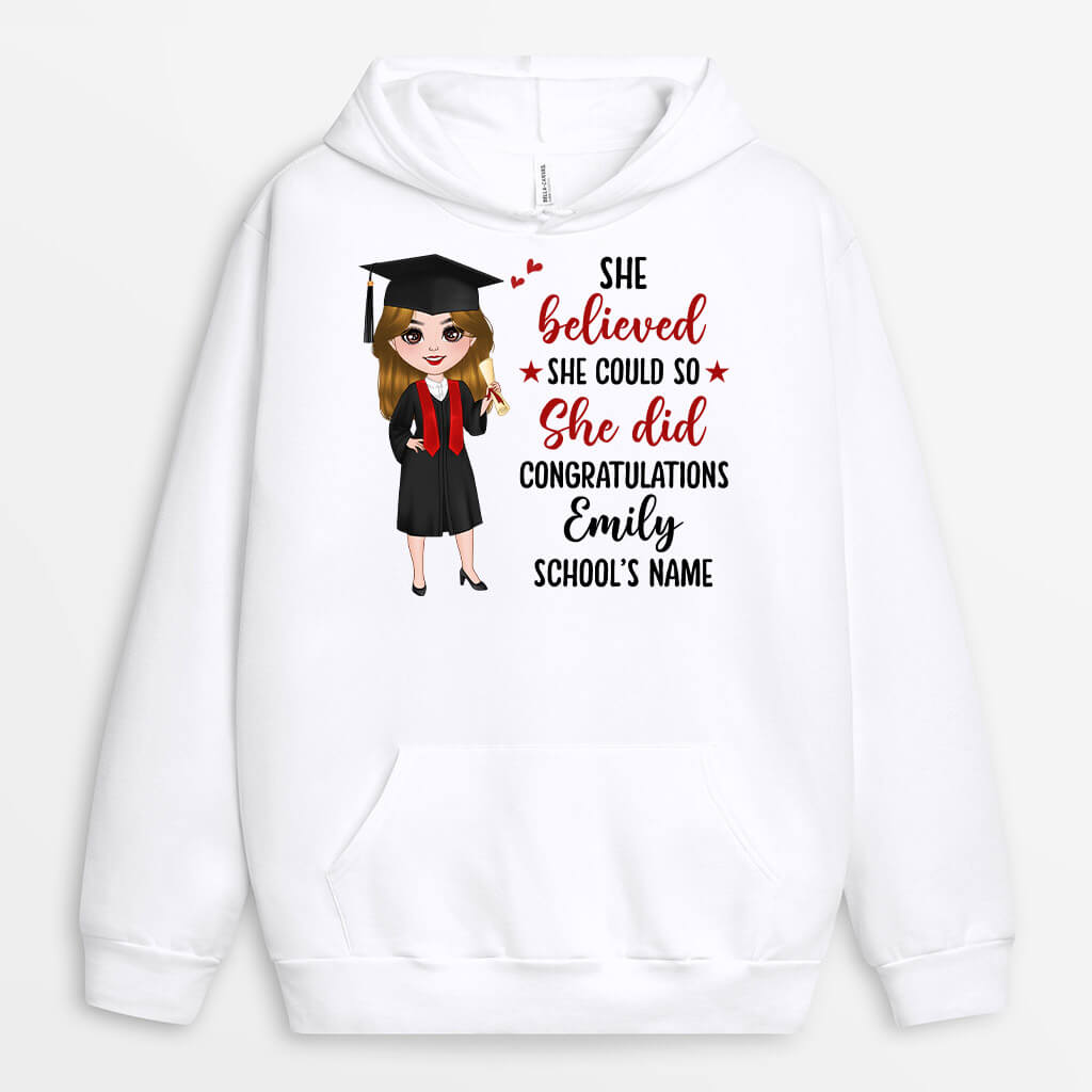 Personalized She Believed She Did Hoodie
