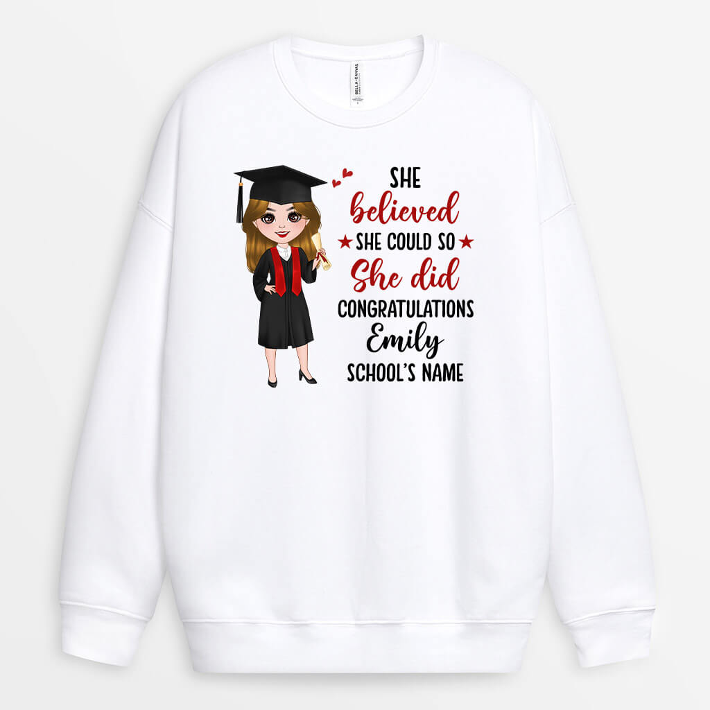 Personalized She Believed She Did Sweatshirt
