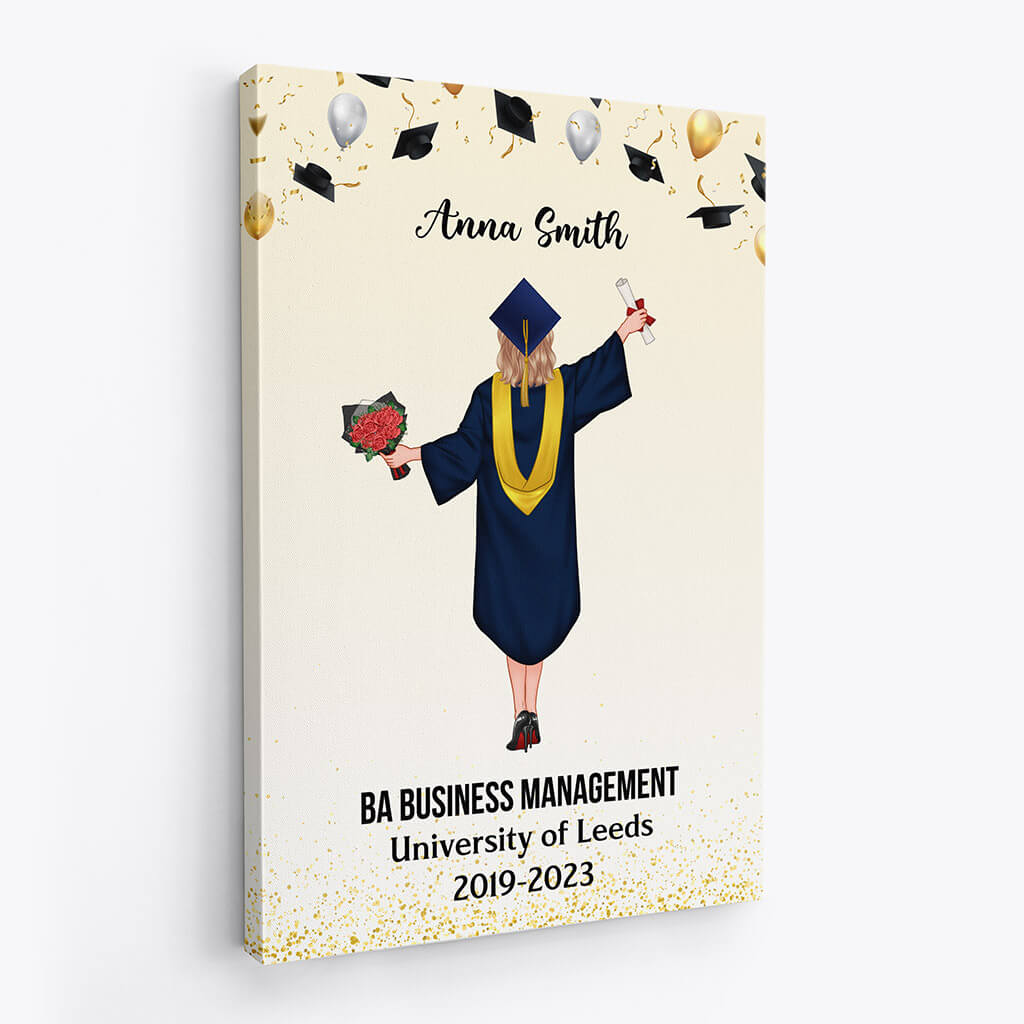 Personalized Congrats Graduates Canvas