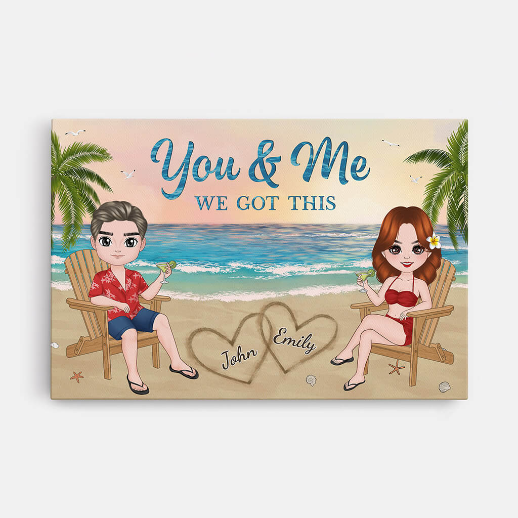 Custom Couple Gifts - You and Me We Got This Canvas Print