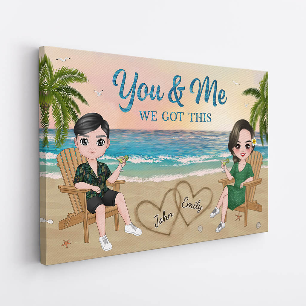 Custom Couple Gifts - You and Me We Got This Canvas Print