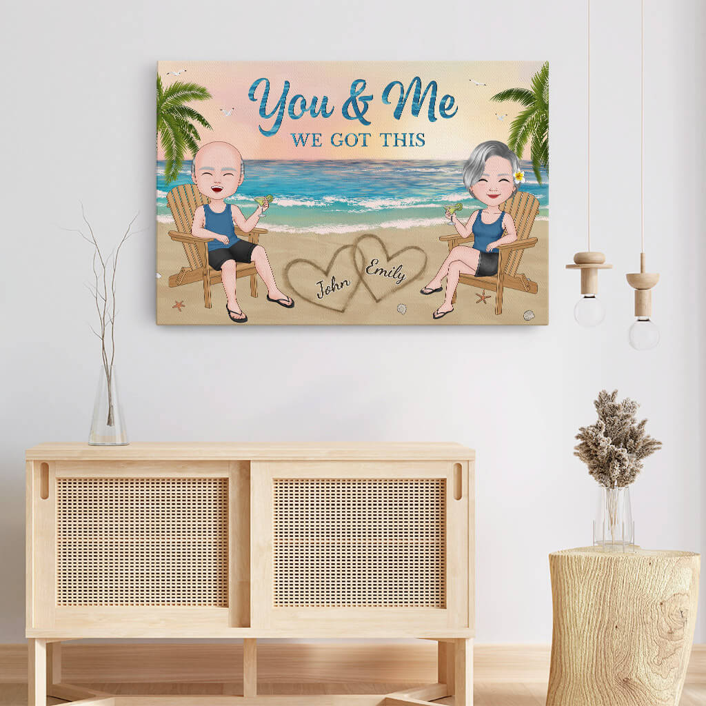 Custom Couple Gifts - You and Me We Got This Canvas Print