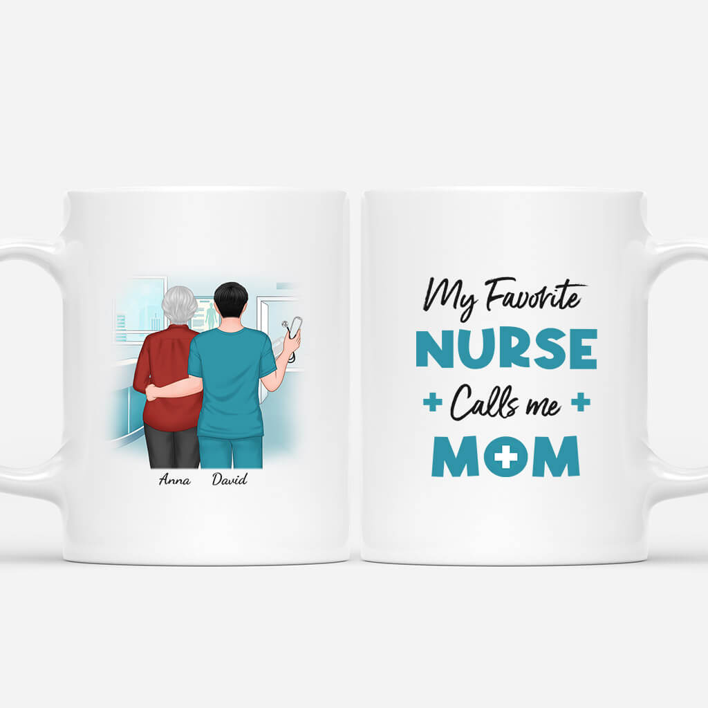 Personalized My Favorite Nurse Calls Me Mom Mug
