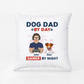 Dog Dad By Day Gamer By Night Pillow - Personalized Gifts For Dog Owners