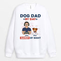 Dog Dad By Day Gamer By Night Sweatshirt - Personalized Pet Gifts For Humans