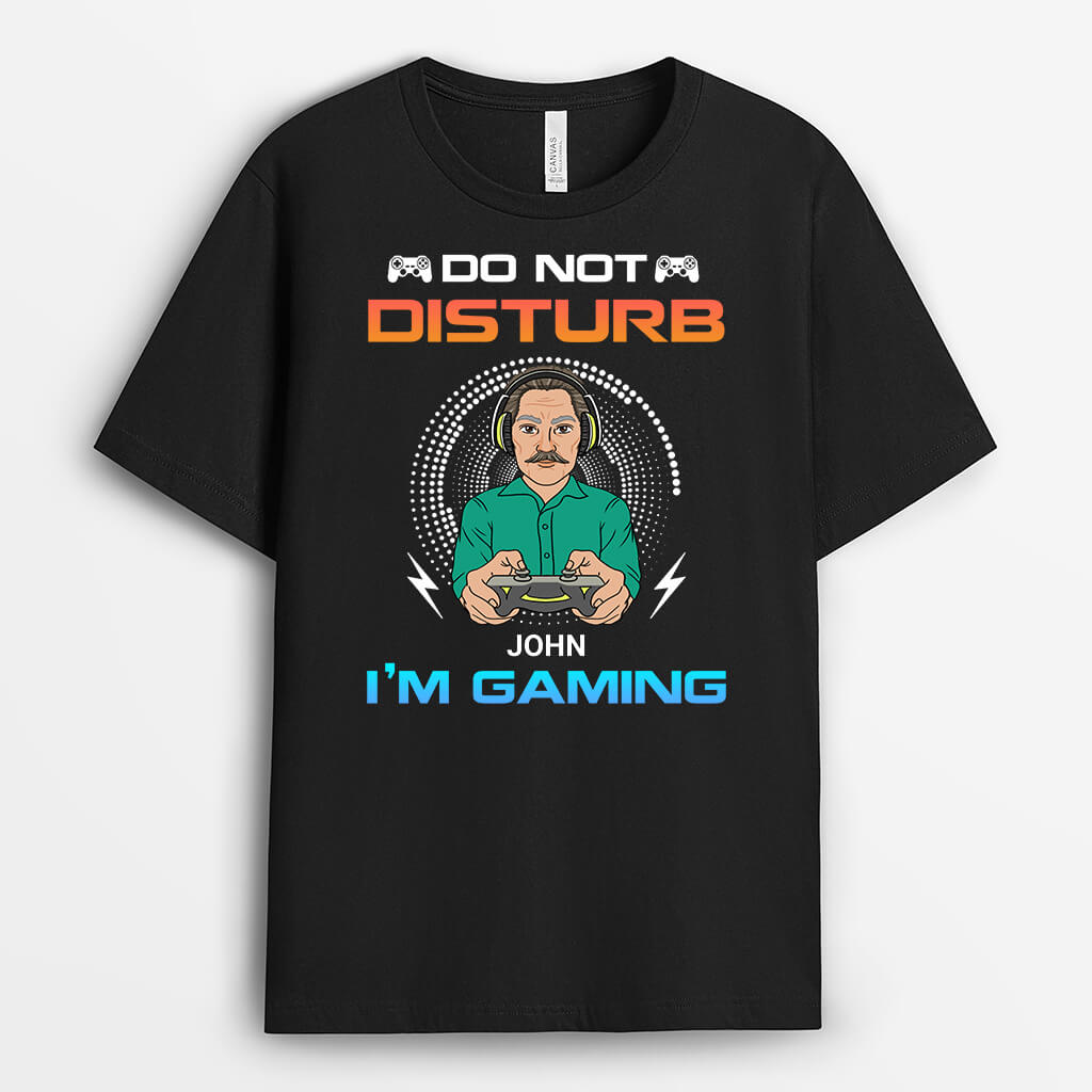 Personalized Do Not Disturb I'm Gaming T-Shirt