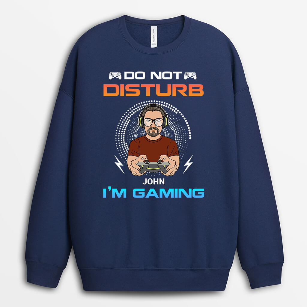 Personalized Do Not Disturb I'm Gaming Sweatshirt