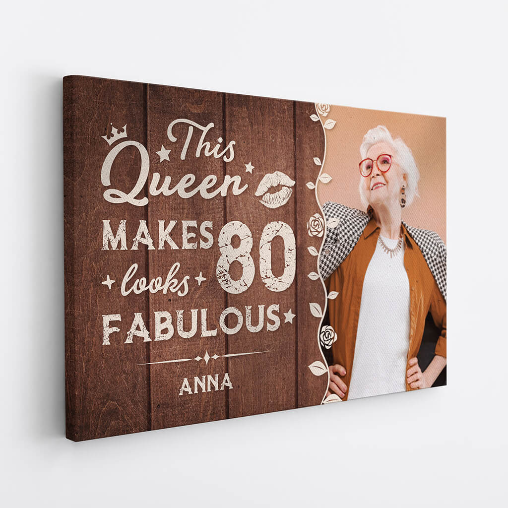 Personalized This Queen Makes 60 Looks Fabulous Canvas