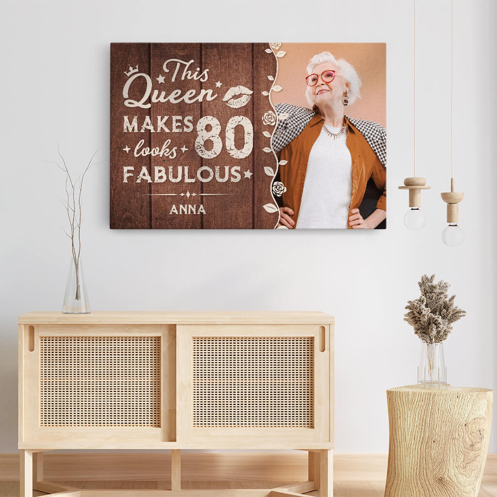 Personalized This Queen Makes 60 Looks Fabulous Canvas