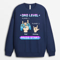 Dad Level Press Start Sweatshirt - Personalized Presents For Dad