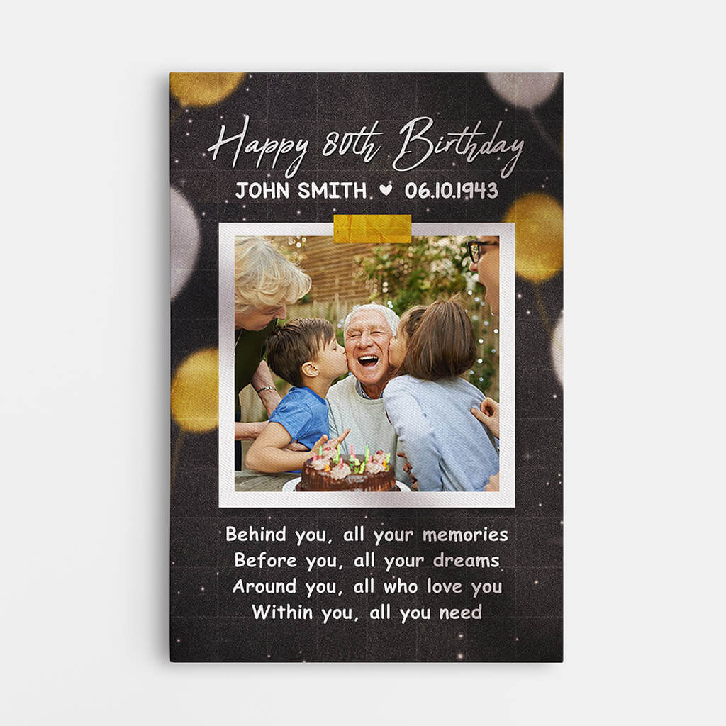 Personalized Happy Birthday Around You All Who Love You Canvas
