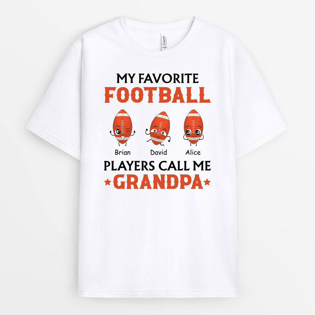 Personalized My Favorite Football Players Call Me Dad T-Shirt