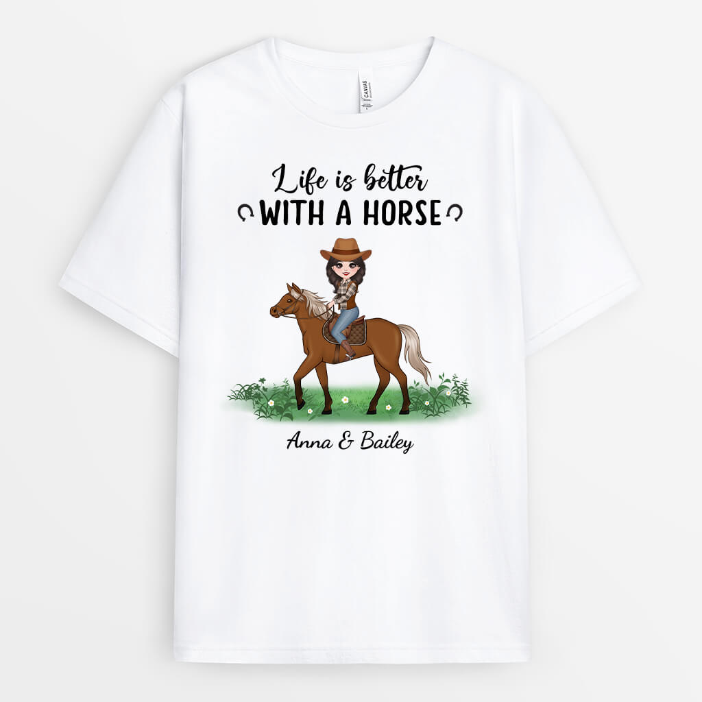 Personalized Life Is Better With A Horse T-Shirt